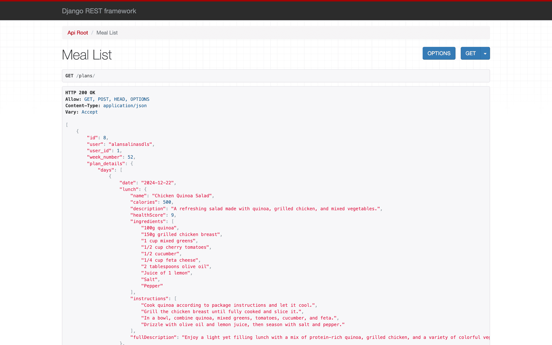 Django API